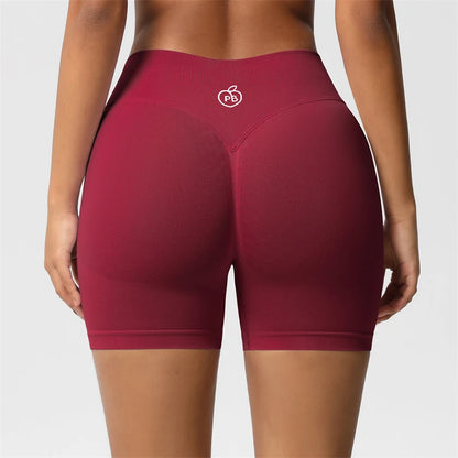 Women Bum Three Waist Sections Sports Shaping Shorts Seamless Sports Shorts For Women Cycling Jogging Fitness High Waist Push Up
