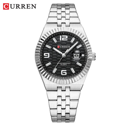 CURREN Women's Watch Analog Quartz Waterproof Ladies Wrist Watches with Date Dainty Fashion Luxury Stainless Steel Watch
