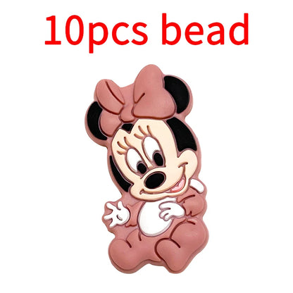 10pcs Silicone Cartoon Bead Baby Pacifier Bead Pacifier Chain Accessories Ornaments