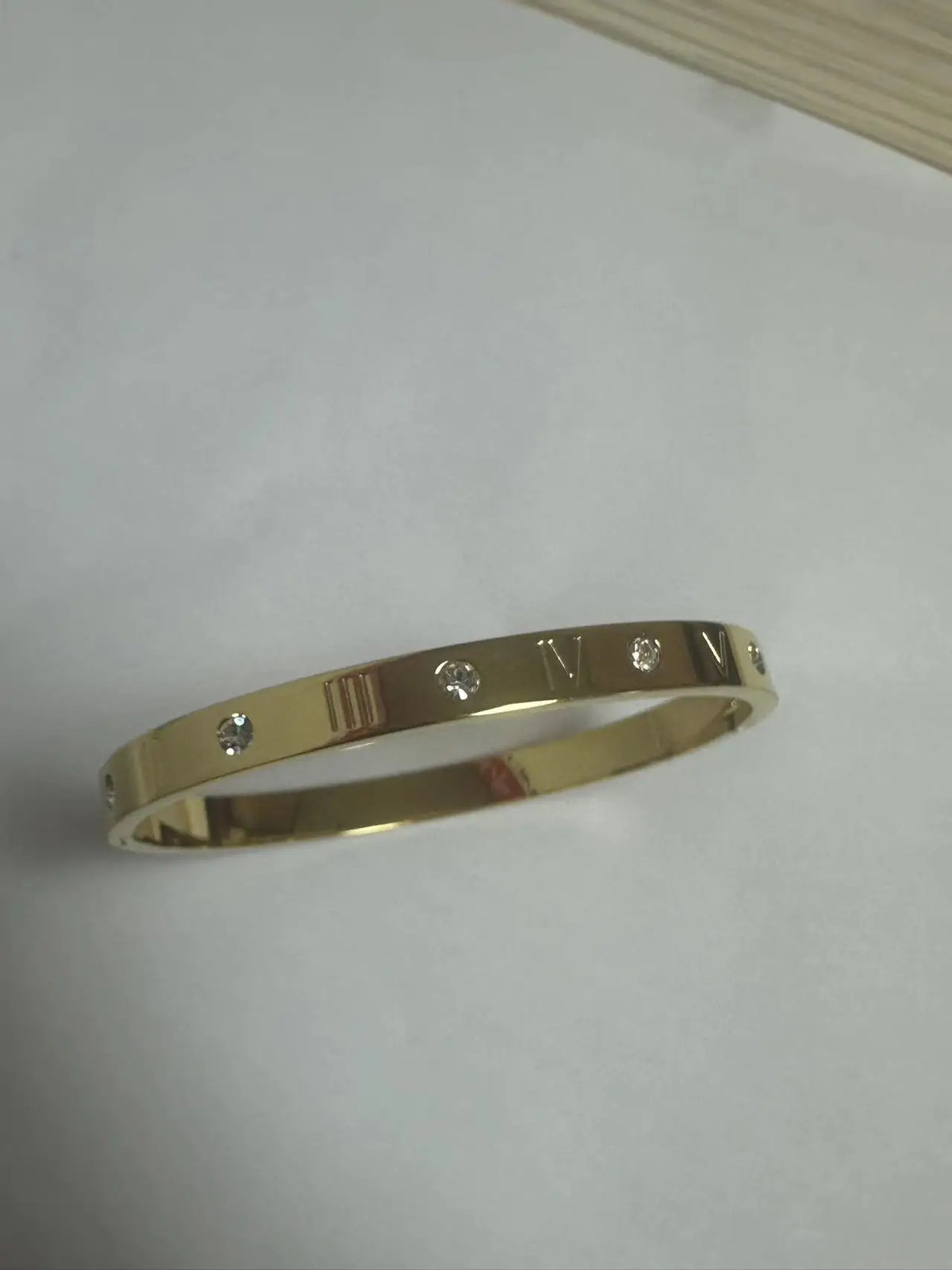 Stainless Steel With Zirconia Bracelet Bangle Simple Jewelry