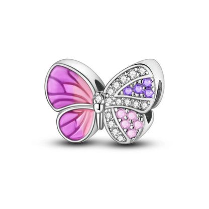 Pink Charms Original 925 Sterling Silver Heart Bow Perfume Bottle Charms Beads Pendants Fit Bracelet DIY Women Jewelry Making