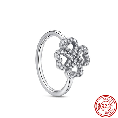New 925 Sterling Silver Shiny Classic Square Crown Heart-shaped Ring Exquisite Luxury Charm Jewelry Holiday Surprise Gifts