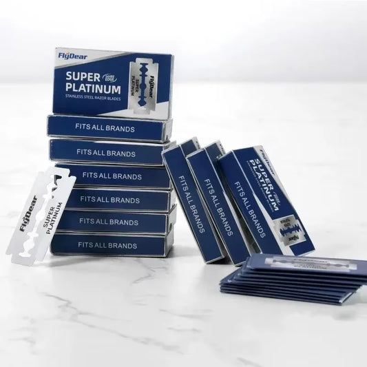 1-10box Barber Tool Double Edge Safety Razor With Retro Stainless Steel Razor Blades For Men'S Shaving And Hair Removal