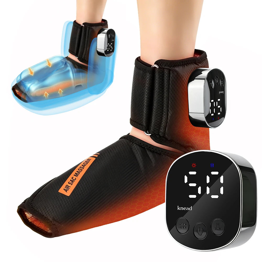 New Wireless Air Pressure Foot Massager,Electric Heating Ankle Massage,Airbag Compression,Ankle Joint Sole Muscle Relax Care