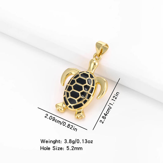Excellence 5 Colors Sea Turtles Shaped Pendant Copper Zircon Jewelry Nacklace Accessories Dinner Party For Women Gifts Wholesale