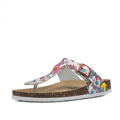 Fashion Women Slippers Flip Flops Summer Beach Cork Shoes Slides Girls Flats Sandals Casual Slippers Shoes Plus Size 35-45