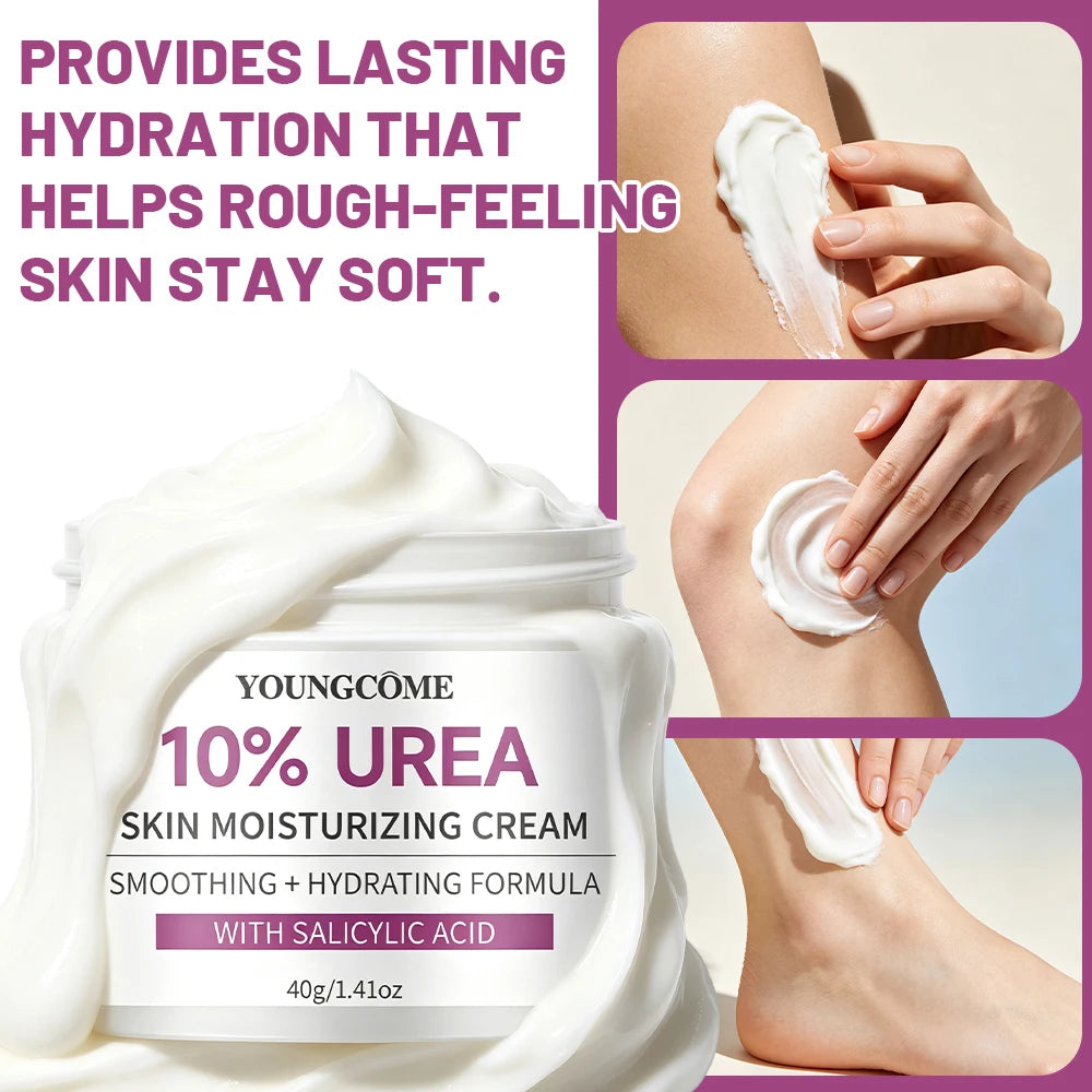 Moisturizing Cream YOUNGCOME 10% Urea Skin Cream with Salicylic Acid, Long-Lasting Moisture Barrier Support Body Care Hydrating