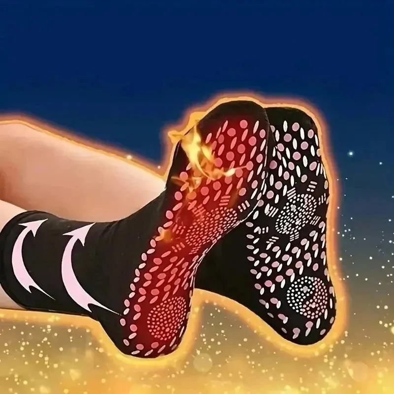 1/3/5/10pairs Warming Self-Heating Magnetic Massage Socks for Women - Comfortable and Relaxing Winter Wear