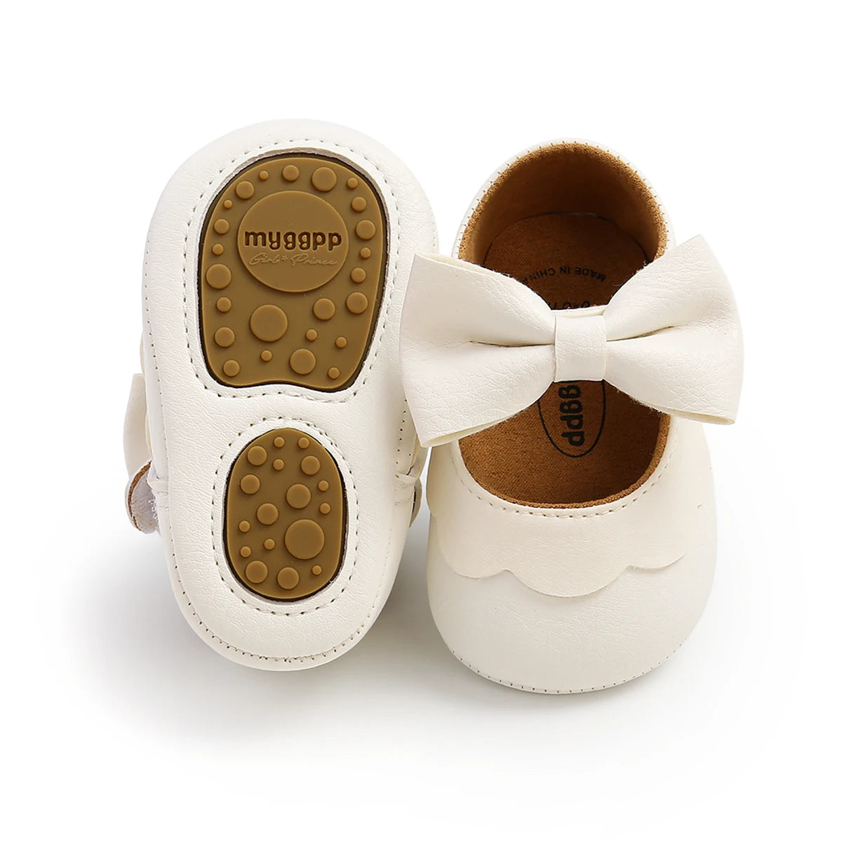 Baby Girls Flat Shoes, First Walker BowKnot Solid Soft Sole Shoes Newborn Girls Princess Shoes