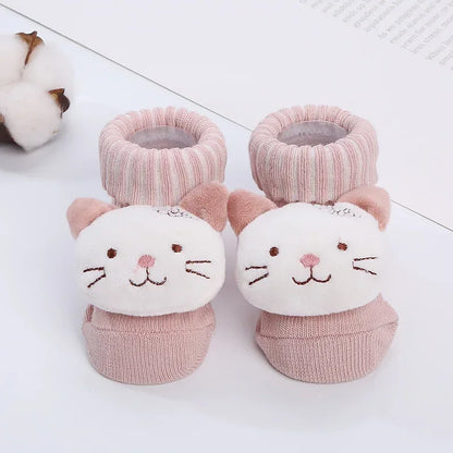 Kawaii Cotton Soft Socks for Newborn Infant Baby Cartoon Animal 3D Doll Socks for Boys Girls Infant Toddler Floor Socks