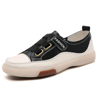 Women's Stitched Strap-Fastening Casual Shoes
