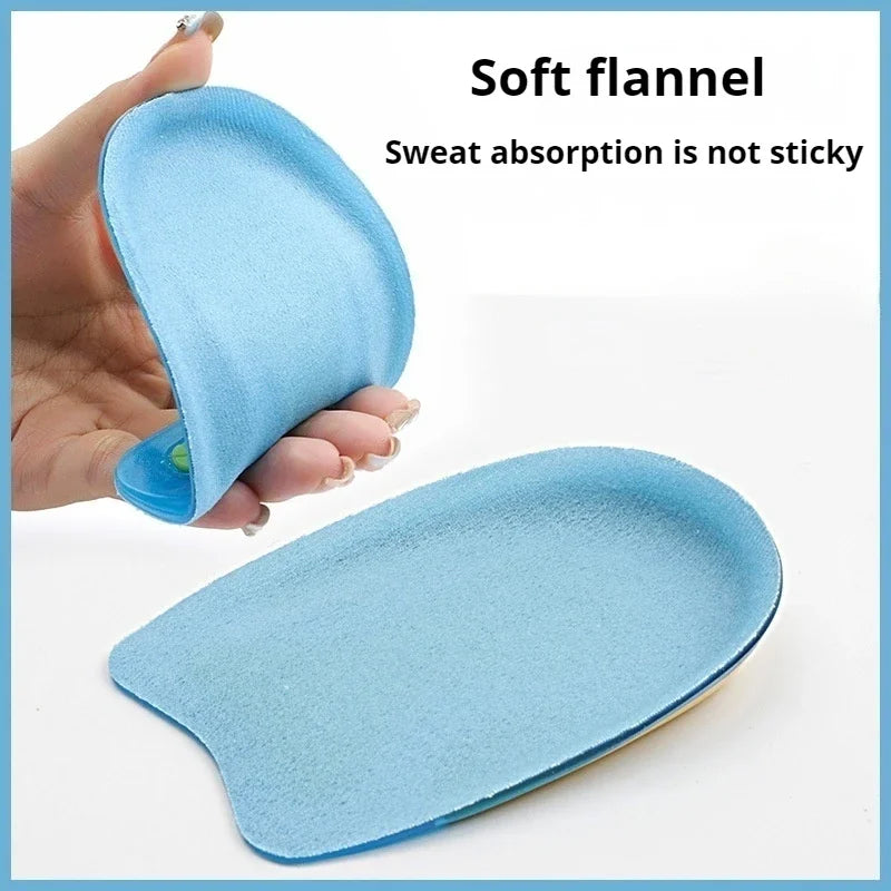 New Soft Silicone Comfort Insoles Invisible Height Increasing Half Insole Shock Absorbing Sports Insoles for Men and Women