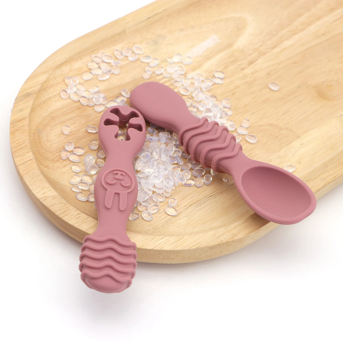 Silicone Chew Spoon Set for Babies and Toddlers | BPA Free | Microwave, Dishwasher and Freezer Safe