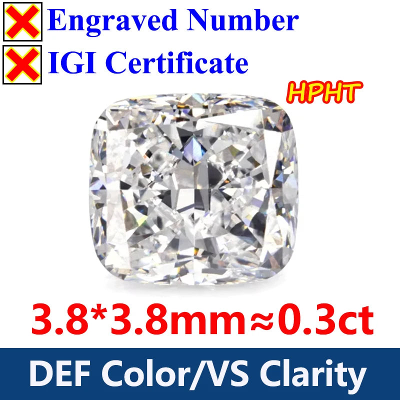 GH Color Oval HPHT Lab Grown Diamond No IGI Certificate 3EX DEF Color VS Clarity Pear CVD Lab Grown Diamond Gems