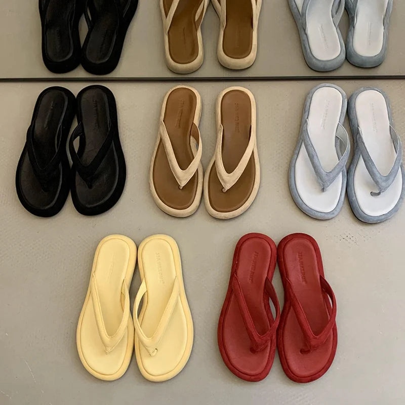 Women's Toe-Post Flat Sandals in Colour Options