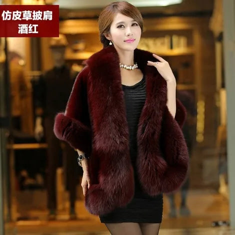 Women's Faux Fur Cape