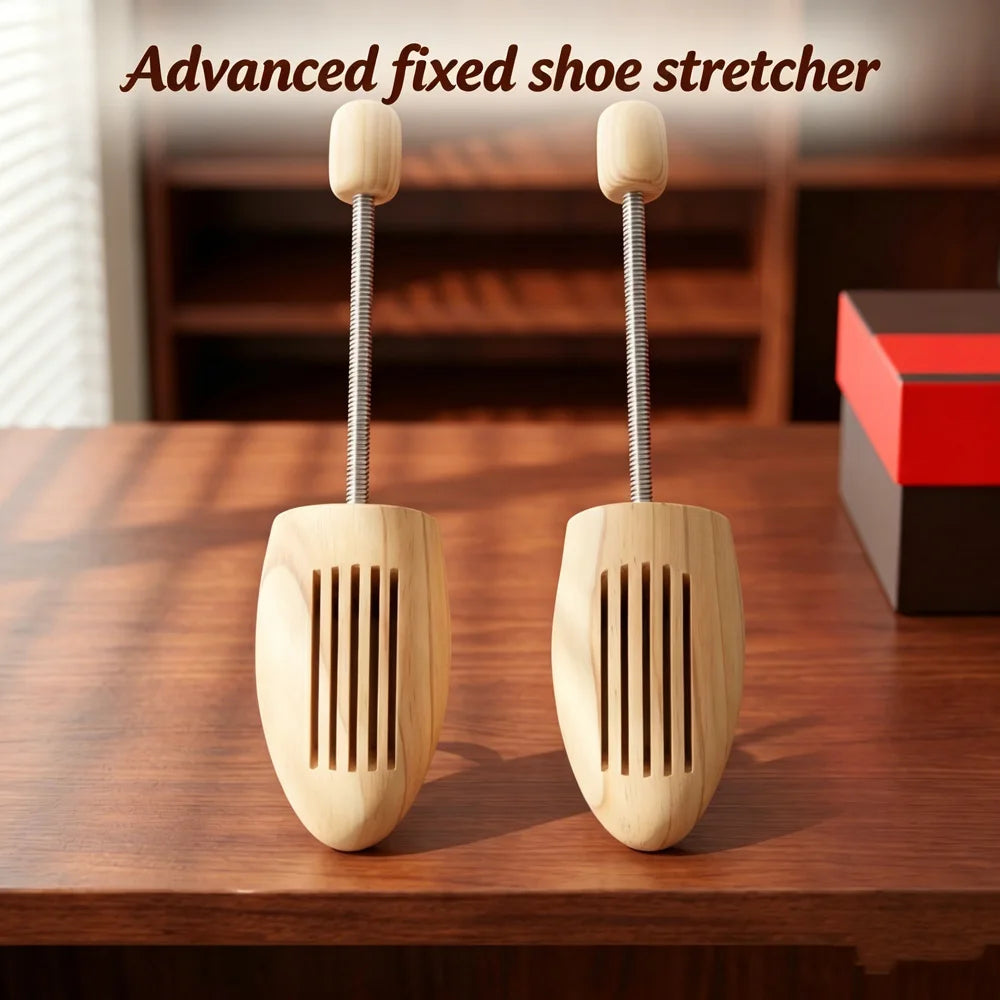 Repacego 2Pcs Premium Pine Wood Shoe Tree Adjustable Shoe Shaper Stretcher Men Women Breathable Shoe Keeper for All Shoe Types