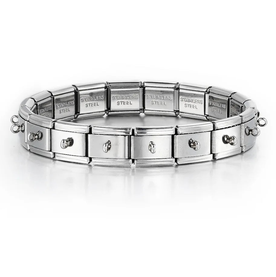2025 Fashion Functional Elastic Bracelet Modular Bulk Italian Charms Links Fit Bracelet Stainless Steel Jewelry Wholesale