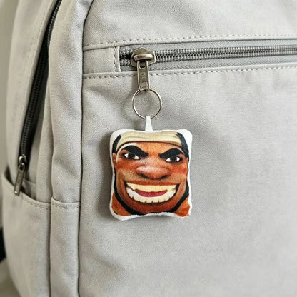 10cm Funny Keychain Pressing Can Make Sound Overwatch 2 Hero Maugaloa Malosi Mauga‌ Pendent Bag Decor