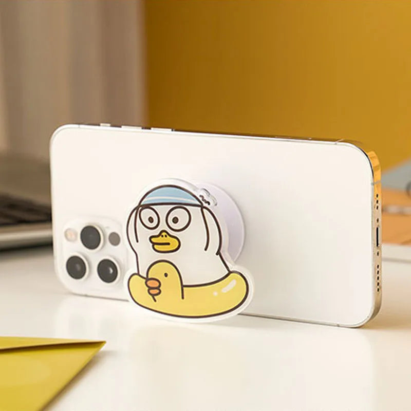 Custom Acrylic Phone Grip Round Foldable Cartoon Photo Customized Logo Anime Hologram Personalized Mobile Clear Phone Holder