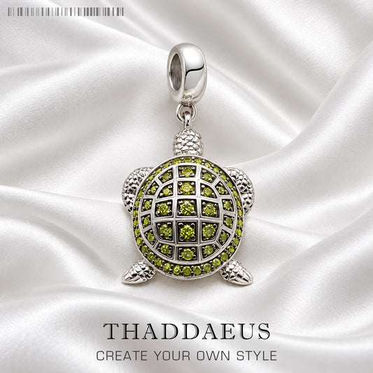 Pendant Green Turtle Large Brand New Fashion Jewelry Europe Accessories 925 Sterling Silver Gift For Woman Men