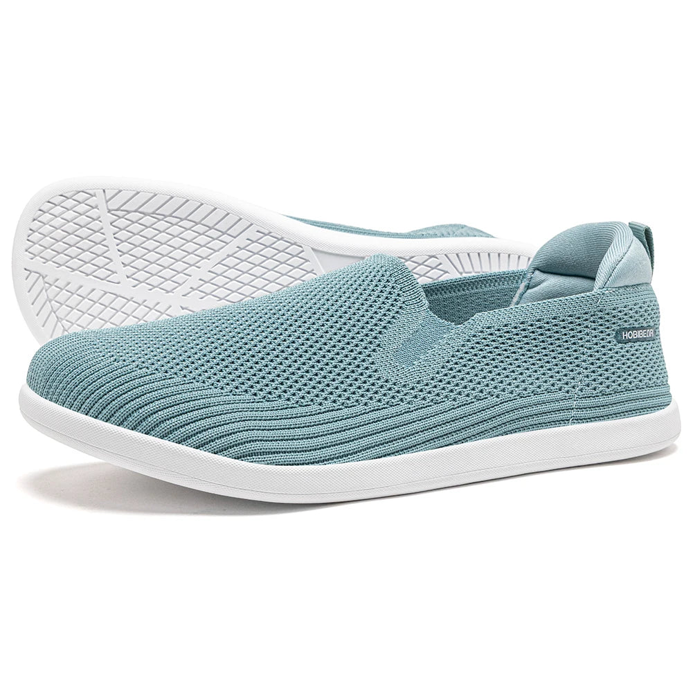 HOBIBEAR Women Wide Toe Box Shoes Barefoot  Slip on Walking Sneakers Mesh Breathable Classic Minimalist Shoes for Female