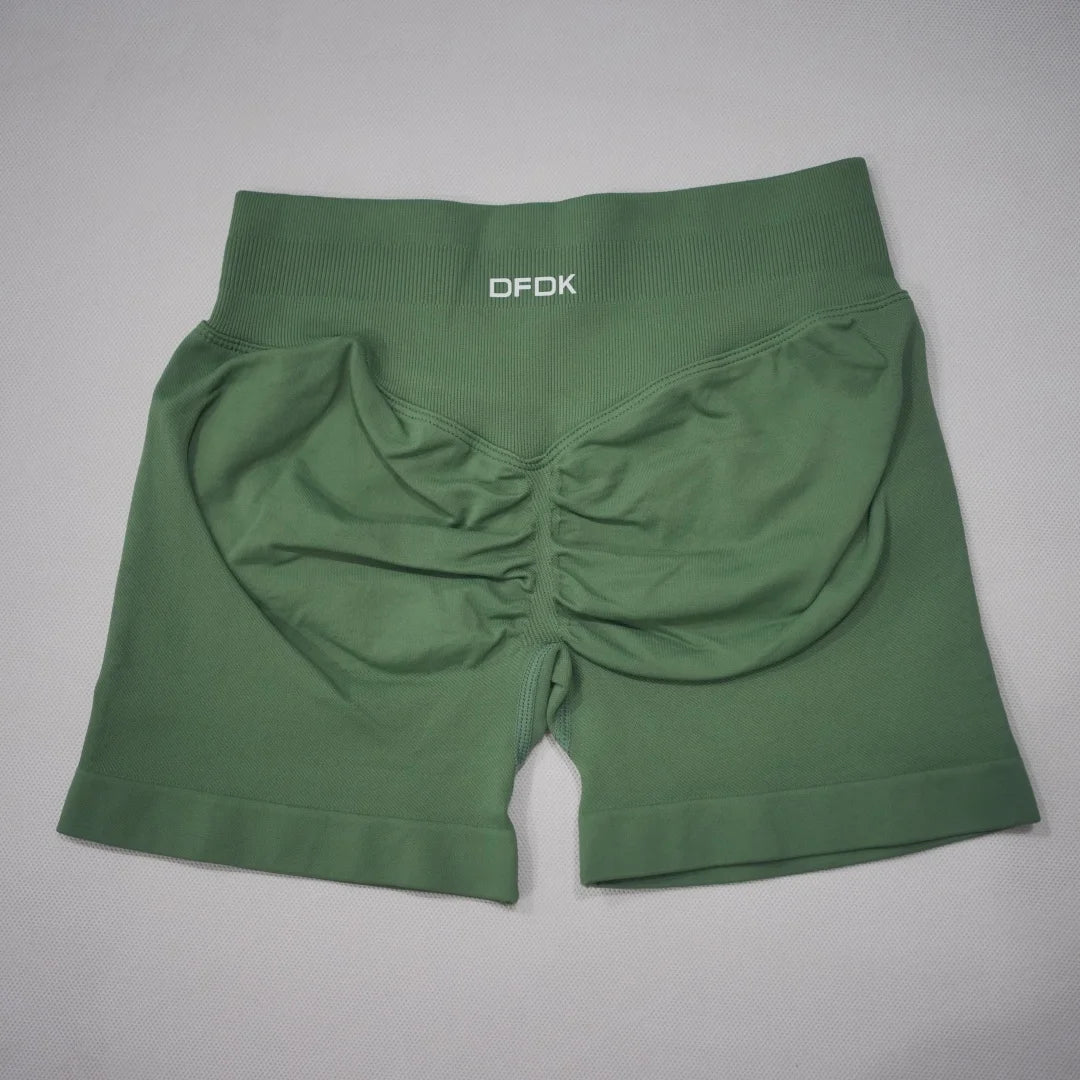DFDK 2026 New Women Scrunch Butt Yoga Shorts High Waist Hip Lifting Push Up Squat Proof Sports Shorts Gym Workout Running Fitnes