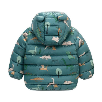 Hooded Lightweight Down Jackets Children Boy Girl Baby Coat Autumn Winter Outerwear Casual Clothing Kids Christmas Birthday Gift