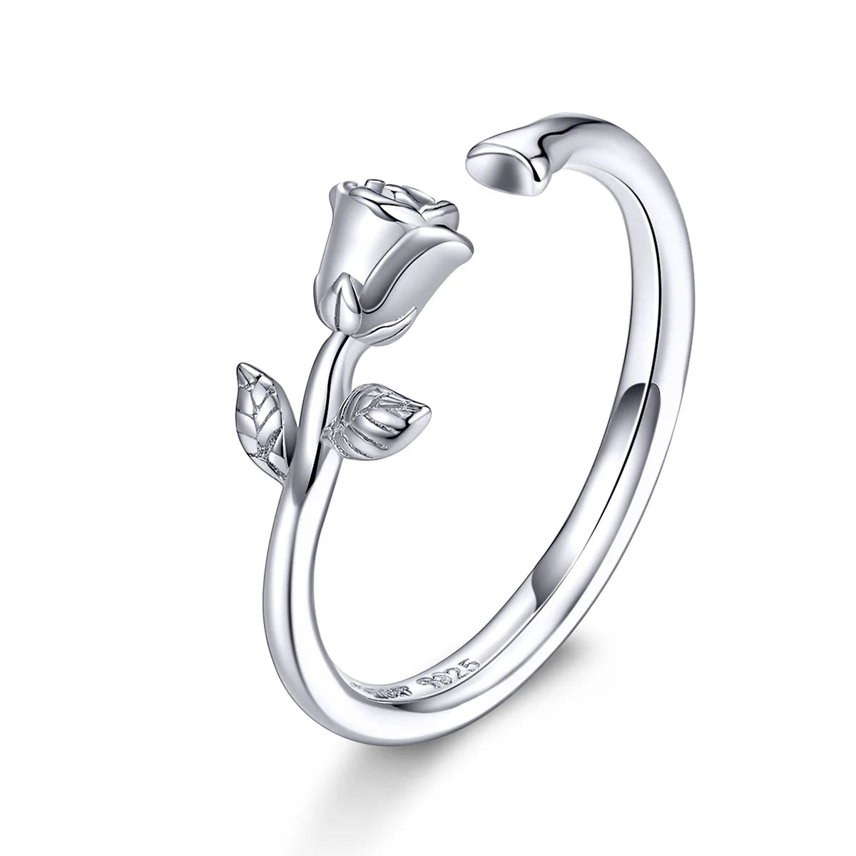 WOSTU 925 Sterling Silver Pet Cat Stackable opening Ring For Women Snake Dog Adjustable rings Fine Jewelry Party Birthday Gift