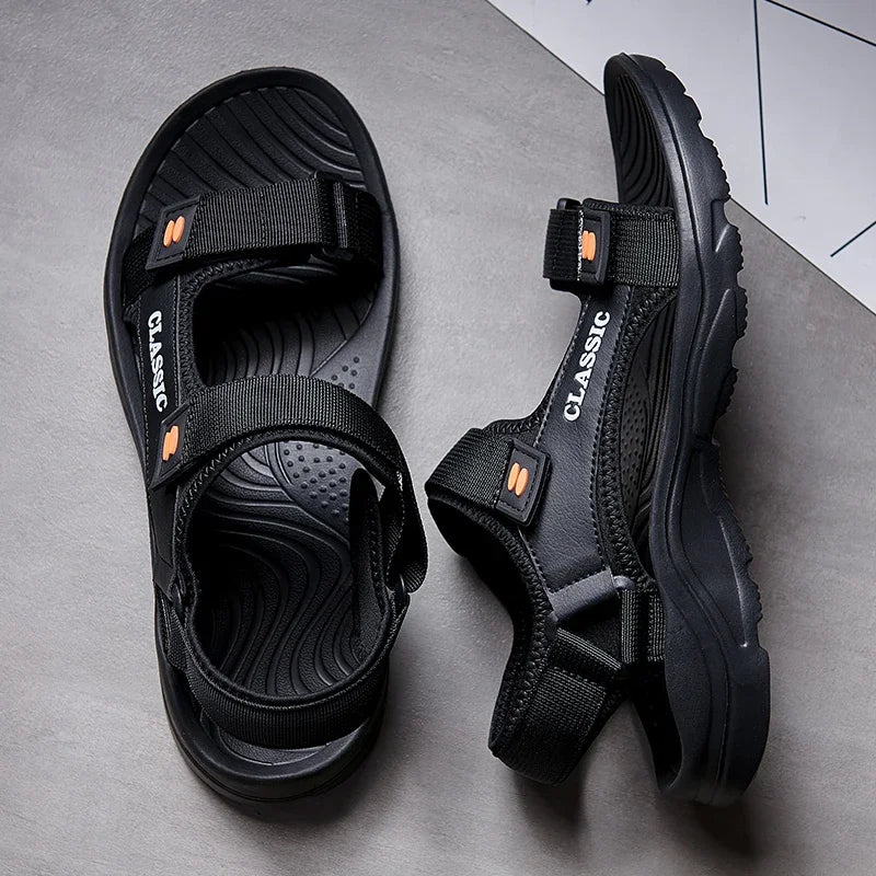 2026 Men Sandals Summer Leisure Beach Holiday Sandals Men Shoes New Outdoor Sneakers Male Retro Comfortable Casual Sandals Men