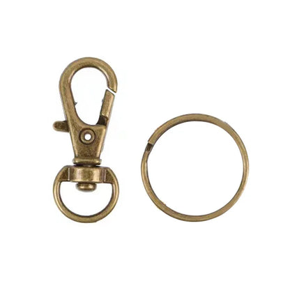 20pcs/pack Swivel Lobster Clasp With Key Ring 10pcs Key Chain 10pcs Key Ring Decoration DIY Making Jewelry Accessories ﻿