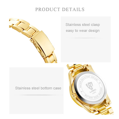 LIEBIG L4005 Quartz Wristwatch 30M Waterproof Fashion Luxury Watch Women Clock Fashion Chronograph Timer Casual Daily Outfit