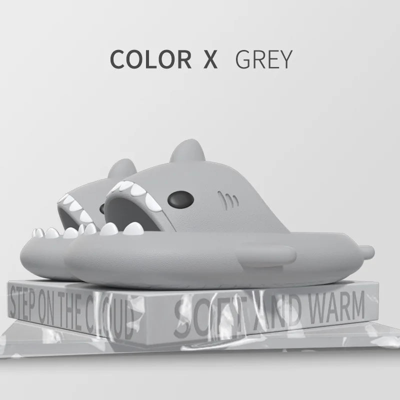 Couples Shark Slippers Women Cartoon Sandals Fashion Men Flip Flops Indoors Bathroom Cute Summer Outdoor Beach Slides Shoes