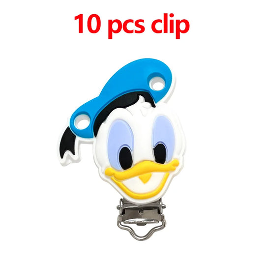 10pcs New Cartoon Silicone Pacifier Clip Baby Molar Bead DIY Pacifier Chain Accessories