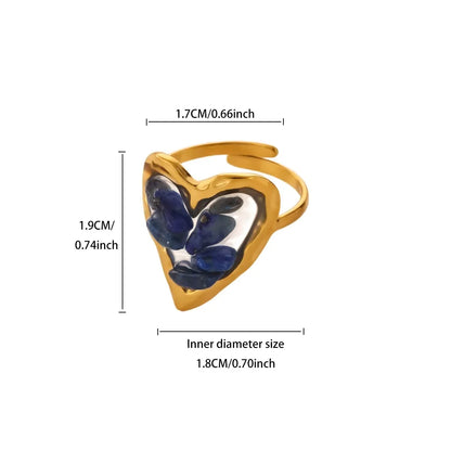 Zircon Geometric Heart Rings For Women Stainless Steel Gold Color Wedding Ring Luxury Aesthetic Jewlery Couple Gift 2026