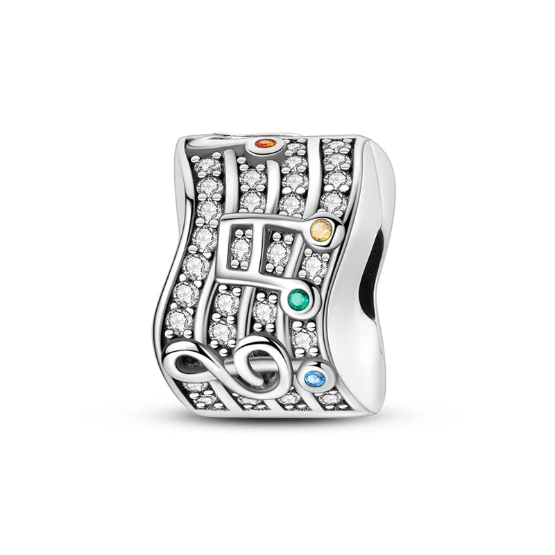 Original 925 Sterling Silver Clip Charm Inlaid Zircon Cat Butterfly Charm Silicone Spacer Beads For Women Bracelet DIY Jewelry