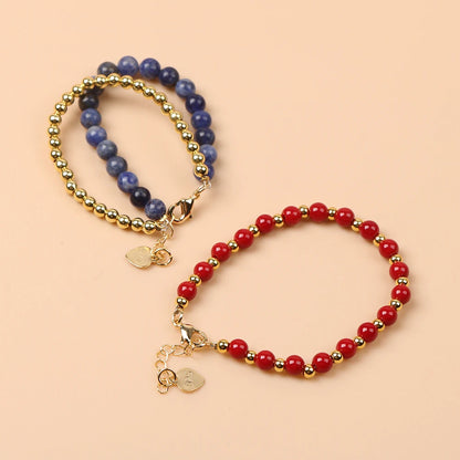 Kawaii Trendy Natural Stone Bead Bracelet Baby Girls Lobster Clasp Accessories Girls Yoga Christmas Wedding Gift Jewelry Charm