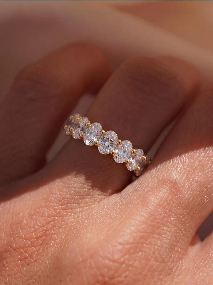 925 Sterling Silver Simplicity Classic Gorgeous Zircon Oval Ring For Women Engagement Wedding Luxury High Quality Fine Jewelry
