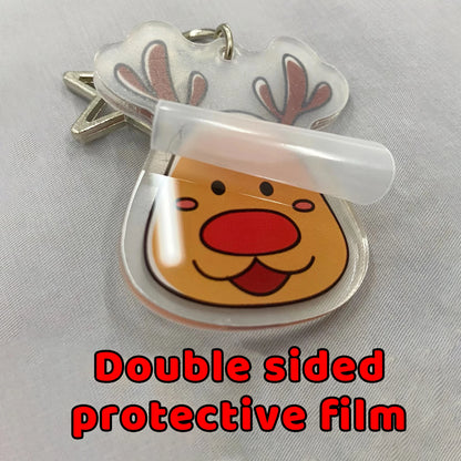 Custom Anime Acrylic Keychain Personalized Logo Cartoon Pendant Photo Clear Flash Charms Hologram Designer Key Chain