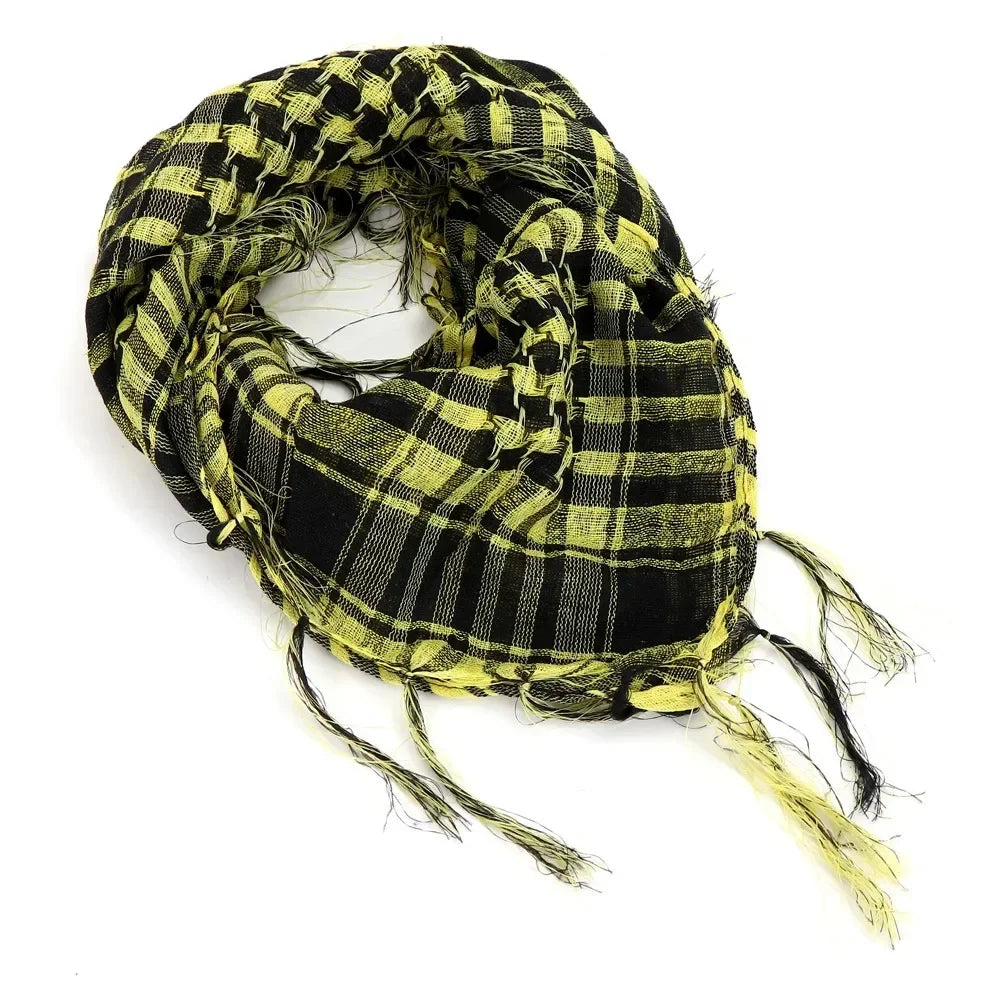 1/2/3Pcs Men Women Scarf Plaid Tartan Lightweight Cotton Keffiyeh Scarf for Winter Square Shawl Scarf Tactical Neck Warmer Cover