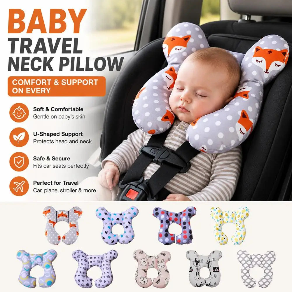 Protective Travel Car Seat Head And Neck Pillow Soft Neck Support Pillow Children U Shape Headrest Head Protection Cushion
