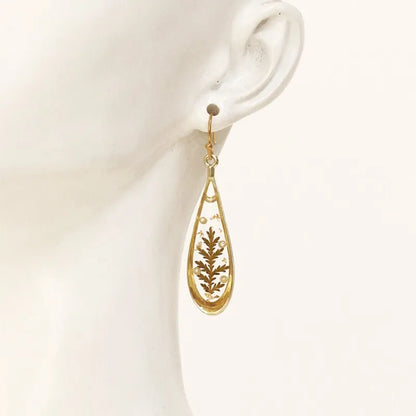 Natural Flower Drop Earrings Unique Epoxy Resin Real Flowers Earrings Elegant Pressed Flowers Earring Wholesale Custom Accessory