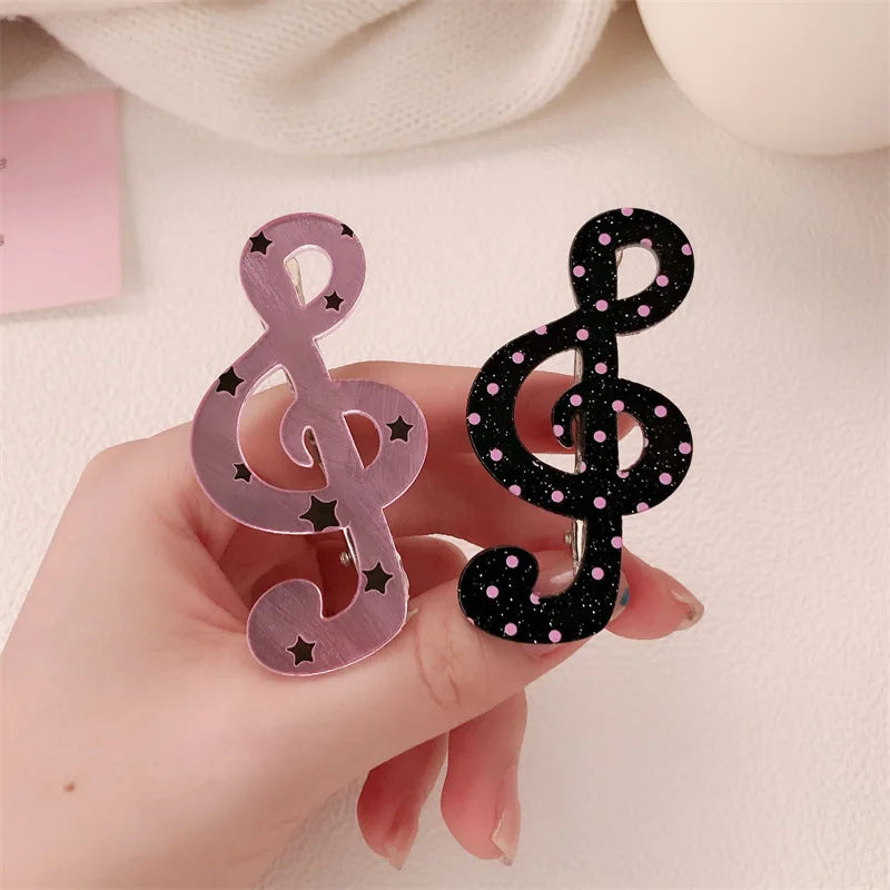 1/5Pcs Musical Note Hair Clip - Stylish Star Elegant Barrettes Women's Daily Fashion Hairpin Accessory