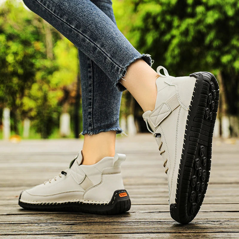 Women's Stitched Lace-Detail Casual Shoes