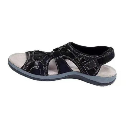 Women's Sandals Summer 2024 New Round Head Breathable Casual Sandals Large Size Flat Beach Sandals Women Zapatos De Mujer