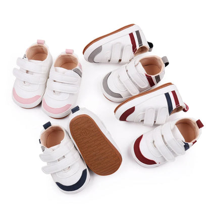 Baby Shoes Soft PU PVC High Quality Anti-slip Sole Newborn Toddler Prewalking Sneaker Spring and Autumn Style 2024 New  BXC3223