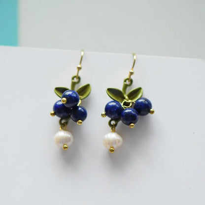 Cute Berries Earring Creative Berry And Leaves Design Beaded Earrings For Gifts Wholesale Cute Fruit Earrings Custom Packaging
