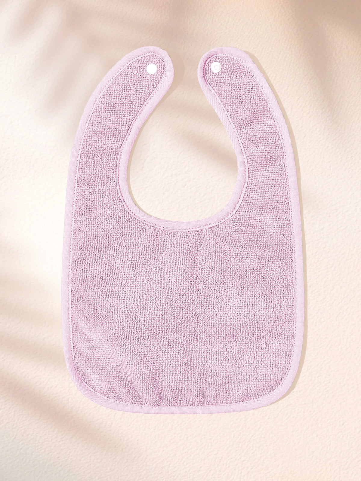 4pcs Soft And Absorbent Solid Color Button Closure Unisex Baby Bibs
