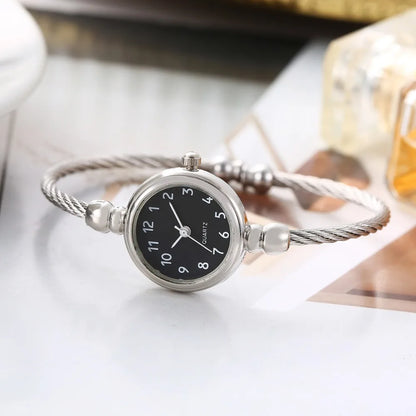 Fashion Luxury Bangle Bracelet Retro Alloy Quartz Watch Wristwatch Chain Watches Ladies