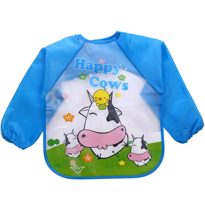 0-4 Years Baby Bibs Waterproof Kid Eating Clothing Children's Long Sleeves Feeding Smock Bib Baby Apron Bandana Bibs Clothes